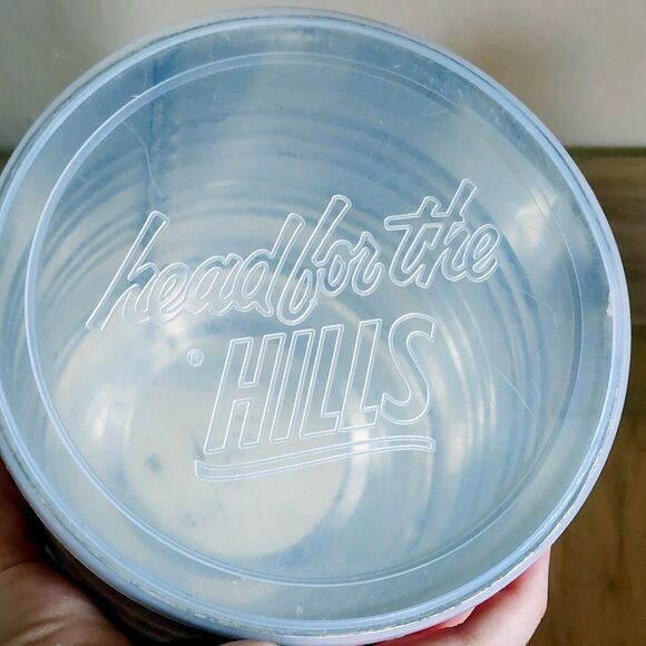 Vintage 7" Hills Brothers / Bros Coffee Can Red Atomic MCM Snowflakes W/ Lid - Picture 16 of 16